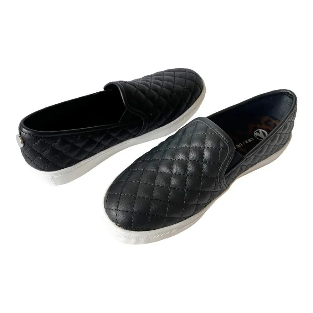 Taboom Boys/Girls Black Faux‎ Leather Comfort Slip On Comfort Sneaker Size 2